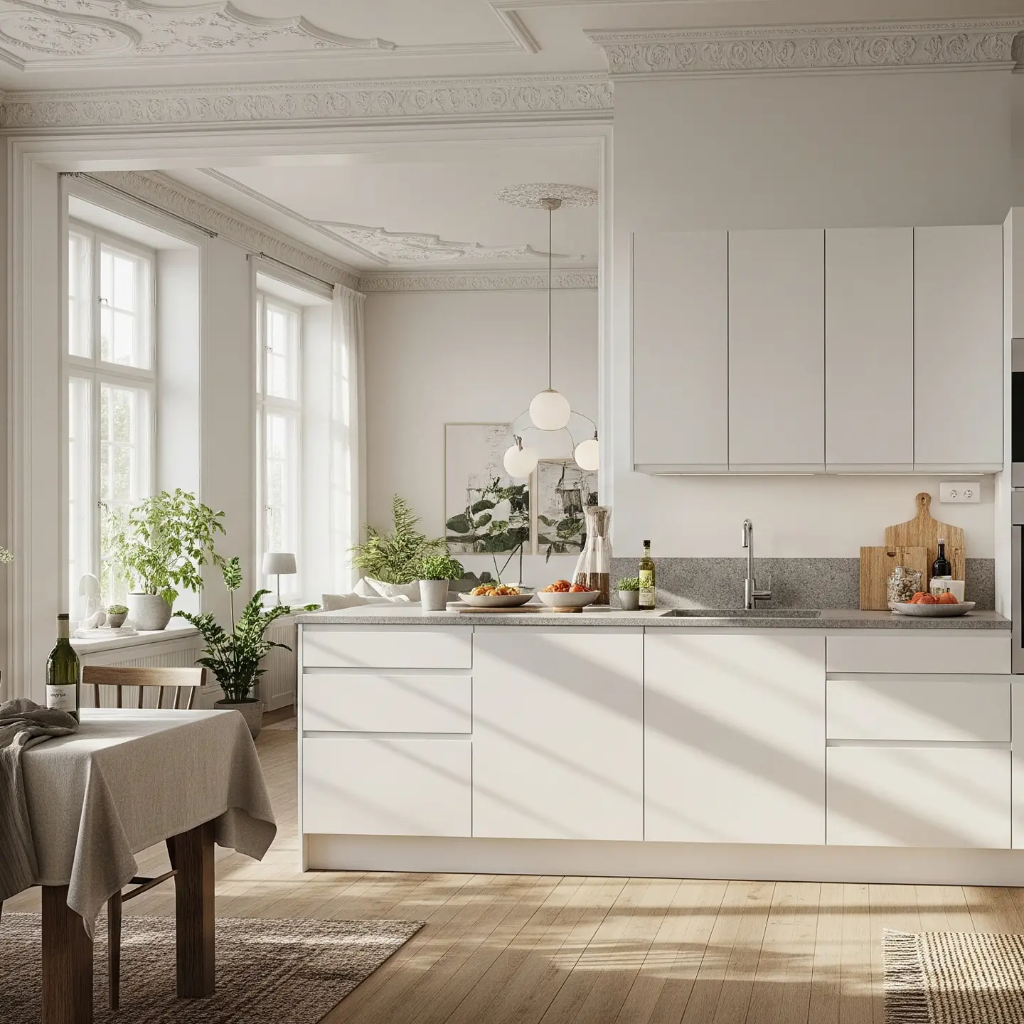 Renoverat IKEA Faktum kök med måttanpassade köksluckor, täcksidor och detaljer från Sankt George