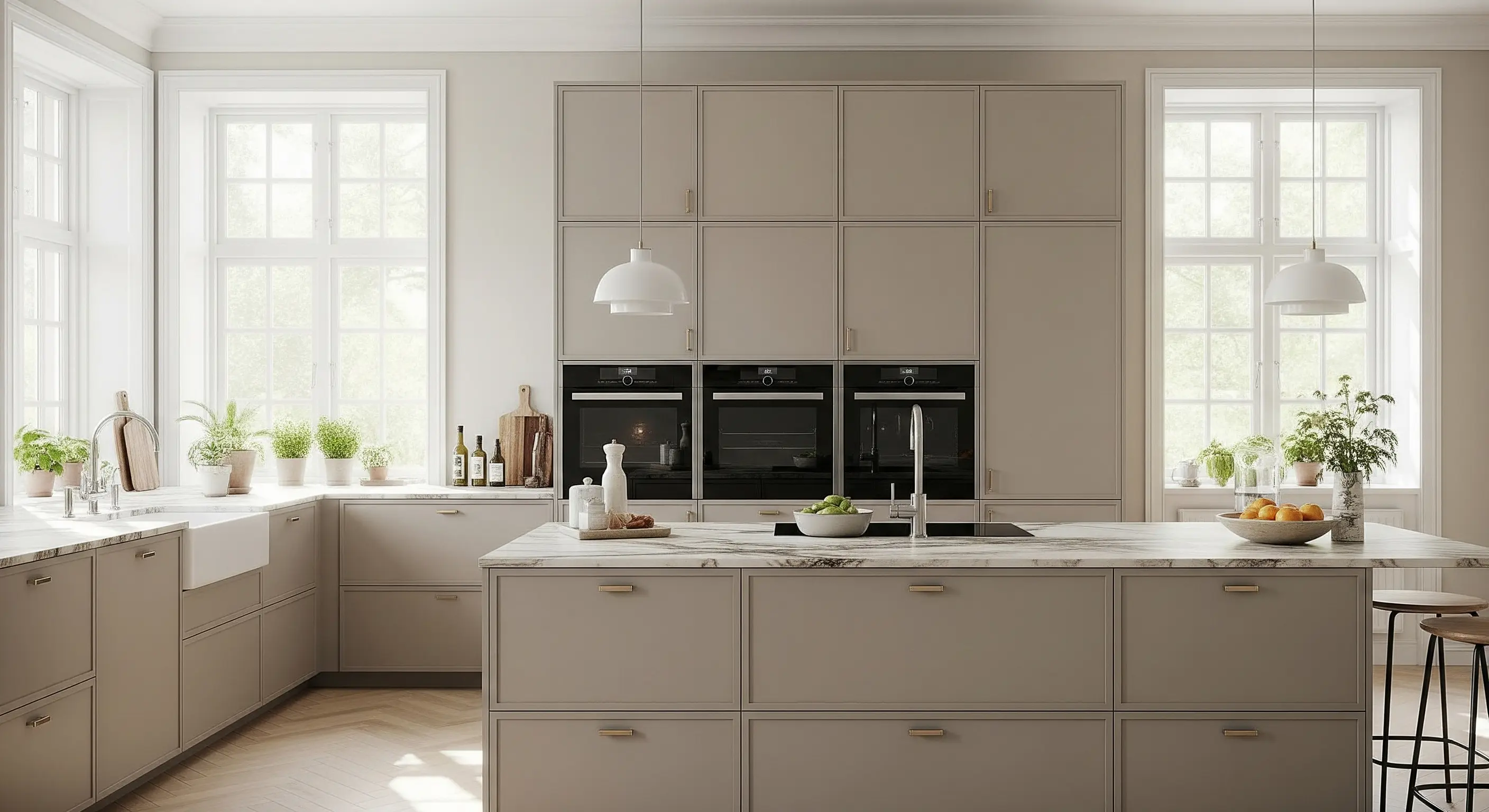 Modernt IKEA-kök med köksluckor från Sankt George