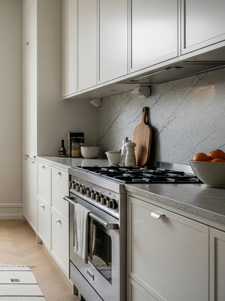 Frame köksluckor i vitt med 25 mm ram