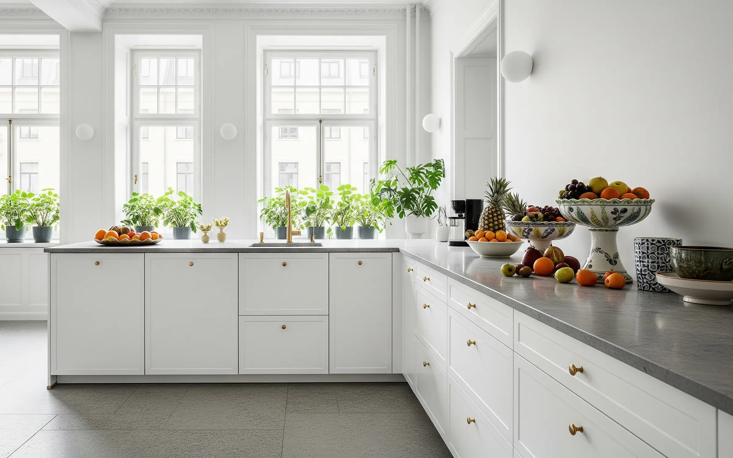 Modern IKEA kitchen with Frame cabinet doors from Sankt George