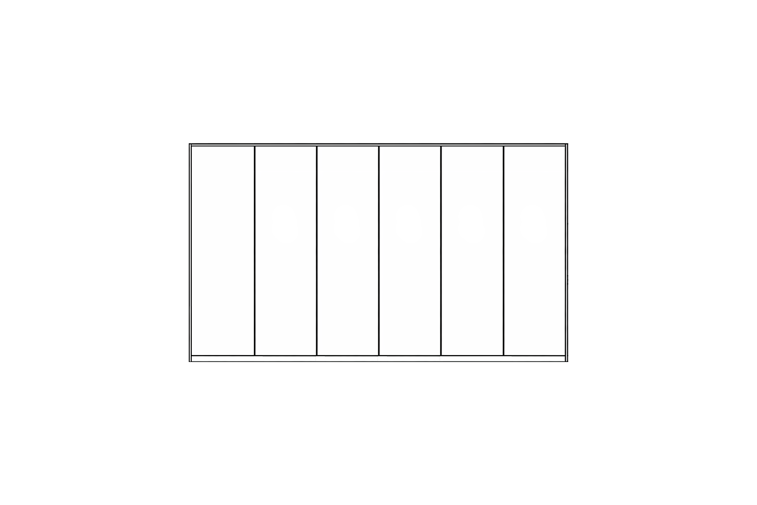 Large wardrobe outline – price example