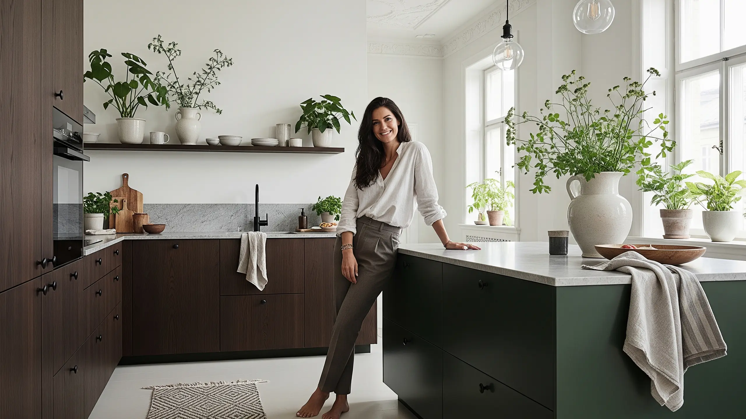 Modernt IKEA-kök med Sankt George köksluckor i ljusa färger – kampanj 25% rabatt över 10 000 SEK